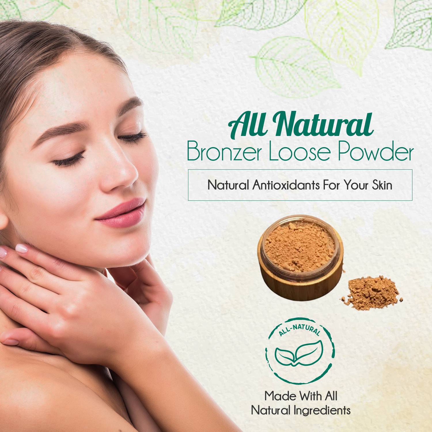 All-Natural Bronzer Loose Powder. Eco-Friendly-2