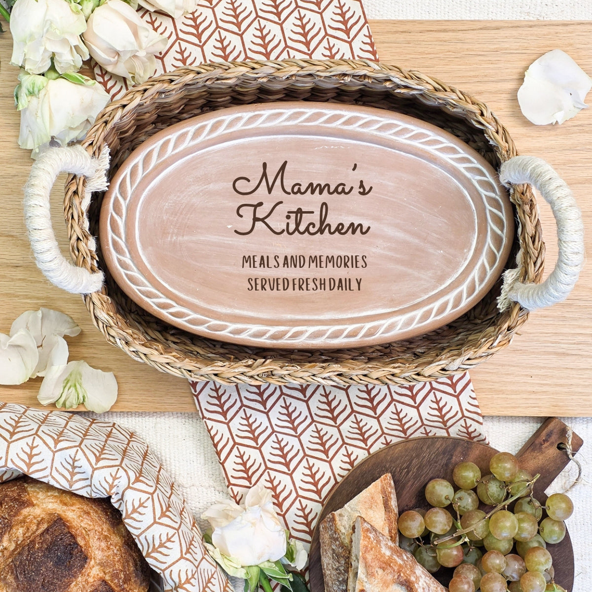 Bread Warmer & Basket - Mom Oval-1