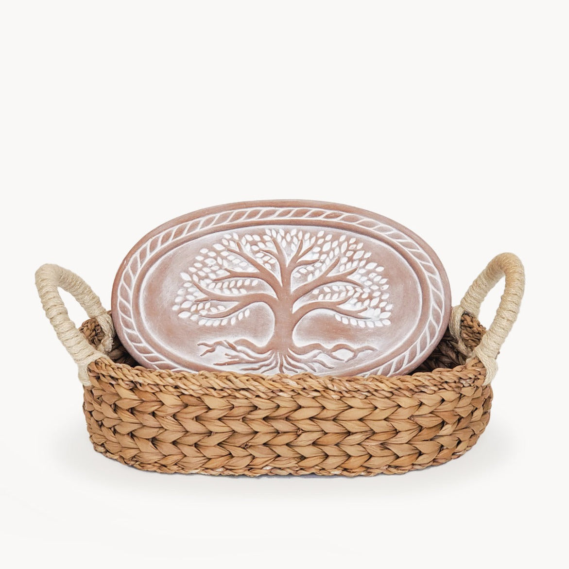 Bread Warmer & Basket - Tree of Life Oval-0