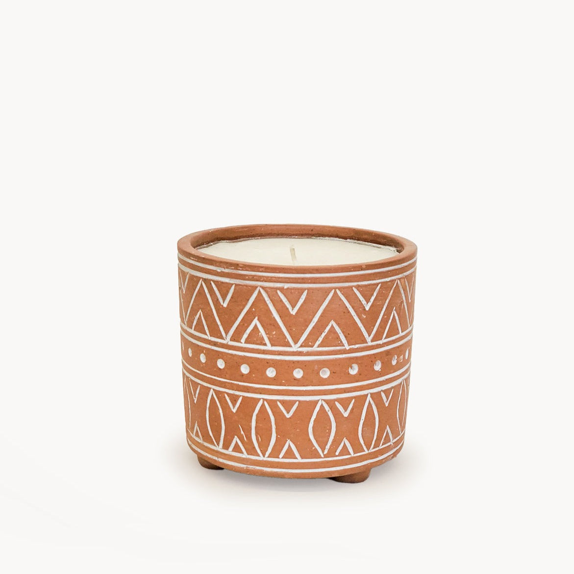 Hand Etched Terracotta Garden Pot Candle-0