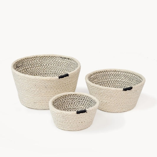 Amari Bowl - Black (Set of 3)-0- Naturely goods