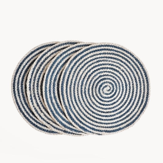 Kata Spiral Placemat - Blue (Set of 4)-0