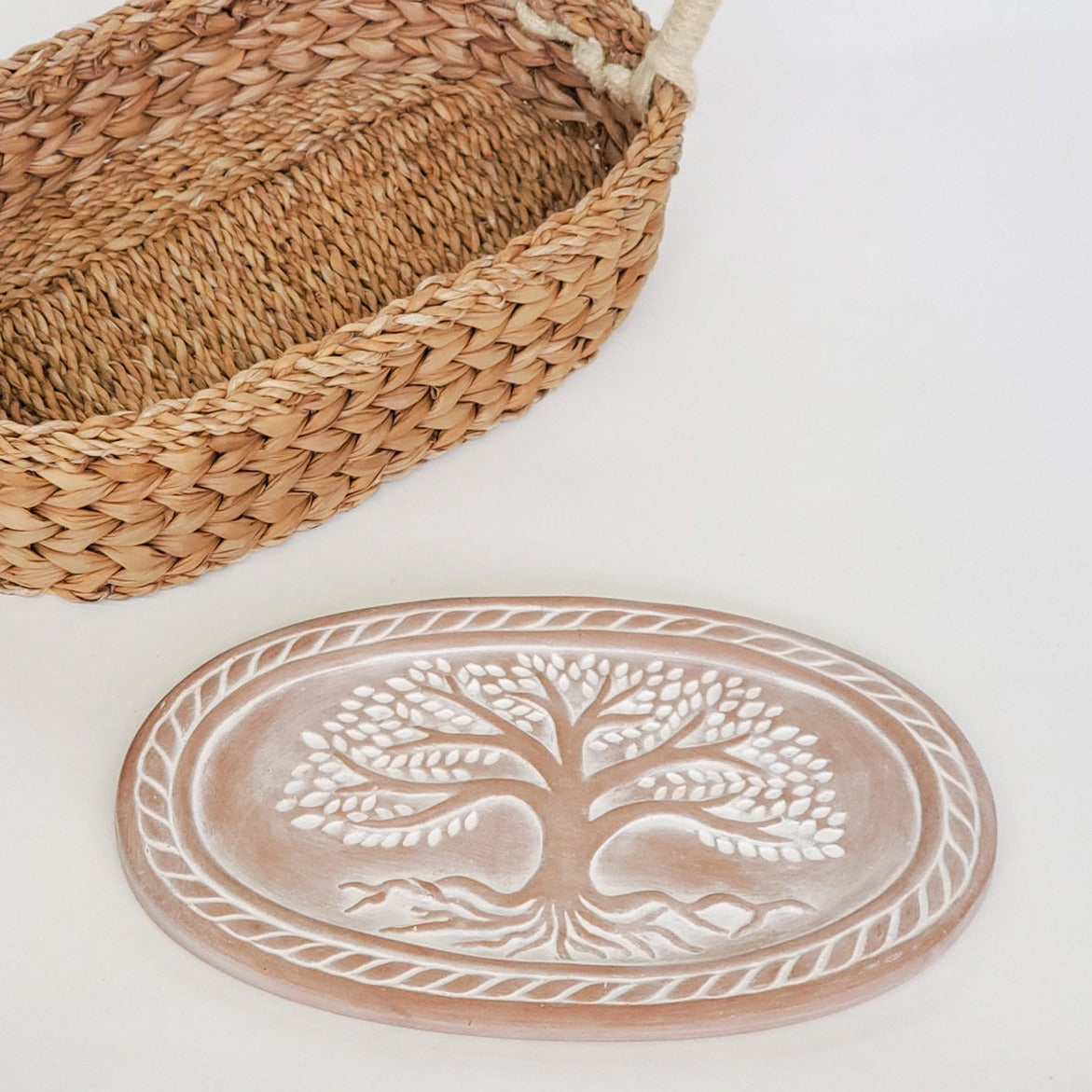 Bread Warmer & Basket - Tree of Life Oval-2