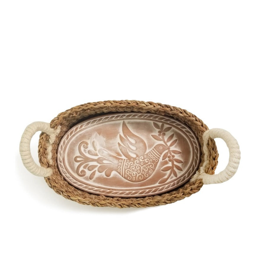 Bread Warmer & Basket - Bird Oval-4