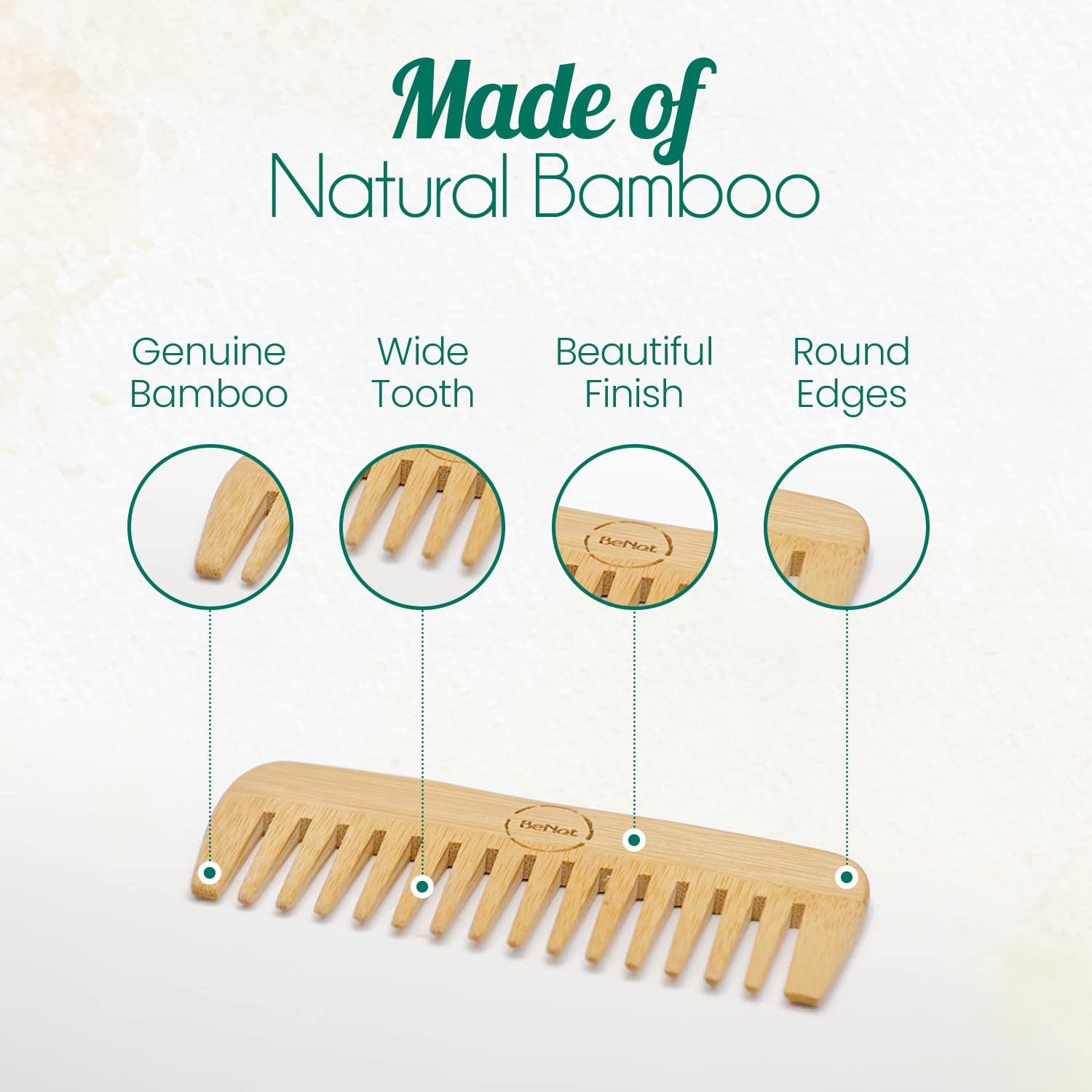 All-Natural Bamboo Hair Comb-2