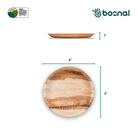 Bosnal - Palm Leaf Biodegradable Plates, 6 inch, Round, 25 Pcs-1