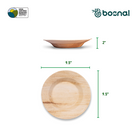 Bosnal - Palm Leaf Biodegradable Bowls, 9.5 inch Round Soup Bowl, 25 Pcs-1