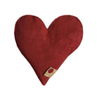 Heart-Shaped Hot Cherry Pillow in Red Denim-0