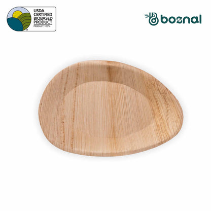 Bosnal - Palm Leaf Biodegradable Plates, 10 inch, Oval, 25 Pcs-4