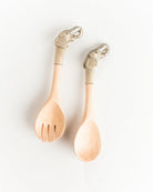 Hand-carved Elephant Salad Servers-2