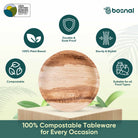 Bosnal - Palm Leaf Biodegradable Plates, 6 inch, Round-1