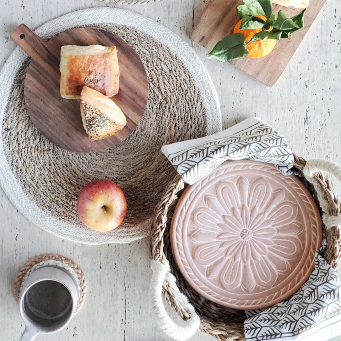 Bread Warmer & Basket - Vintage Flower-3