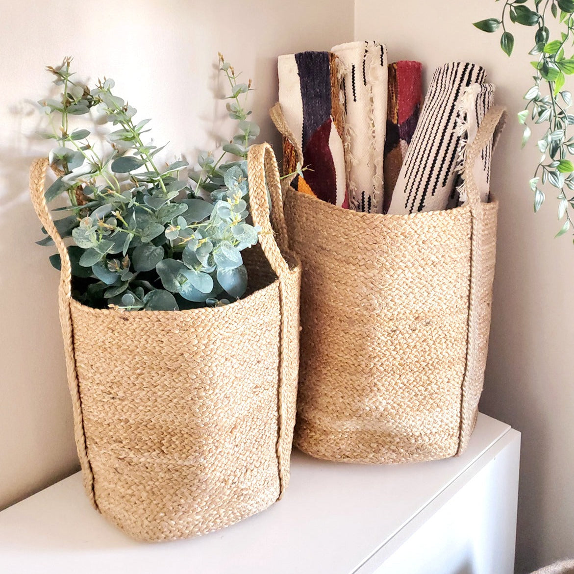 Kata Basket with handle - Natural-1