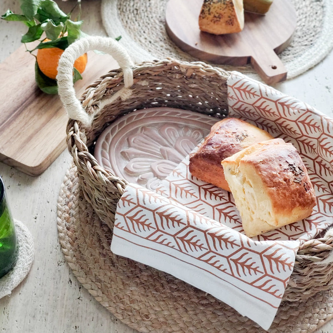 Bread Warmer & Basket - Flower-2