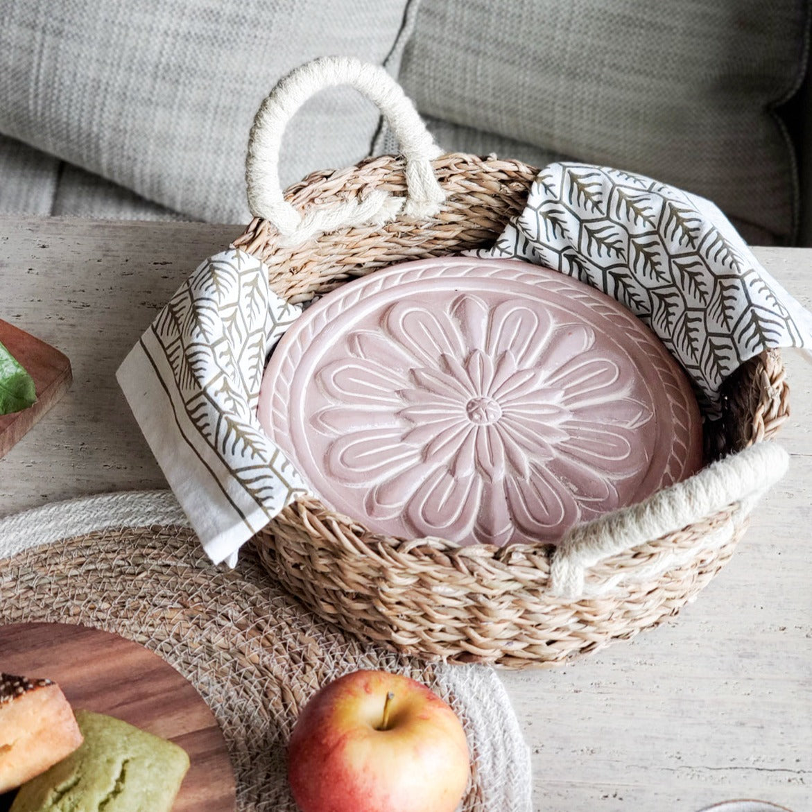 Bread Warmer & Basket - Vintage Flower-2