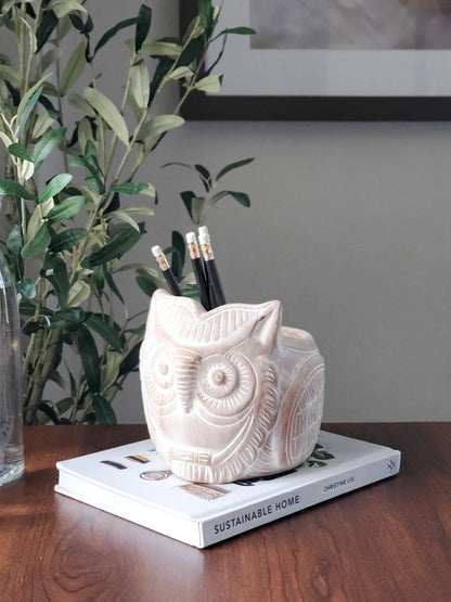 Terracotta Pot - Horned Owl - Home Decor