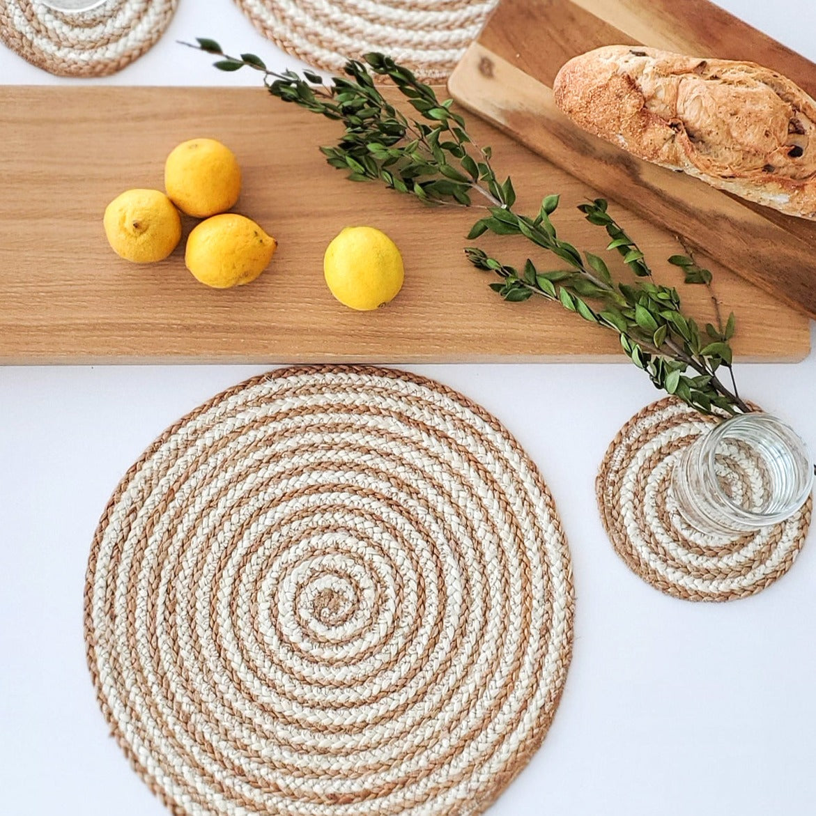 Kata Spiral Coaster Trivet - Natural (Set of 4)-1