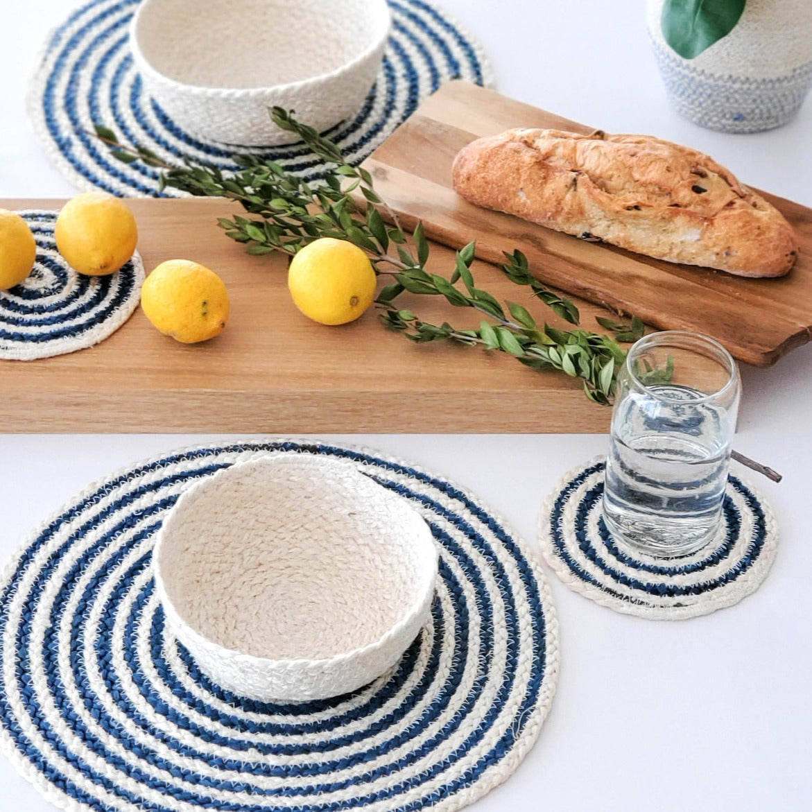 Kata Spiral Placemat - Blue (Set of 4)-1