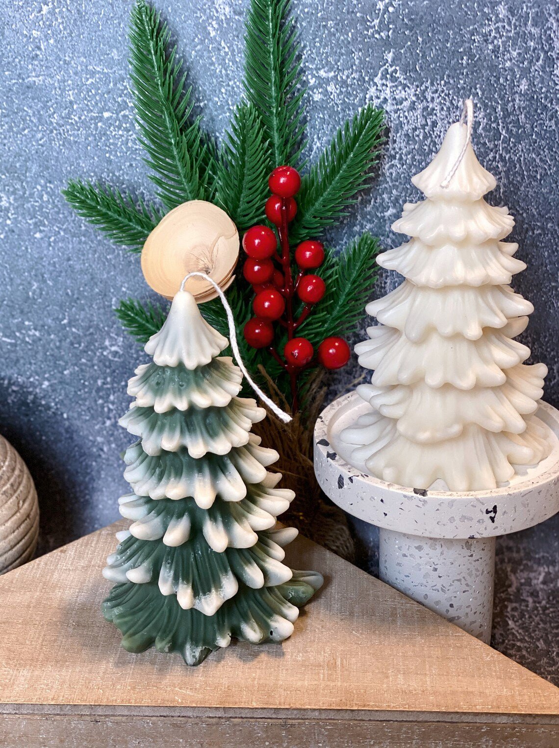 Christmas Tree Candles - Cedar Trees Holiday Decor