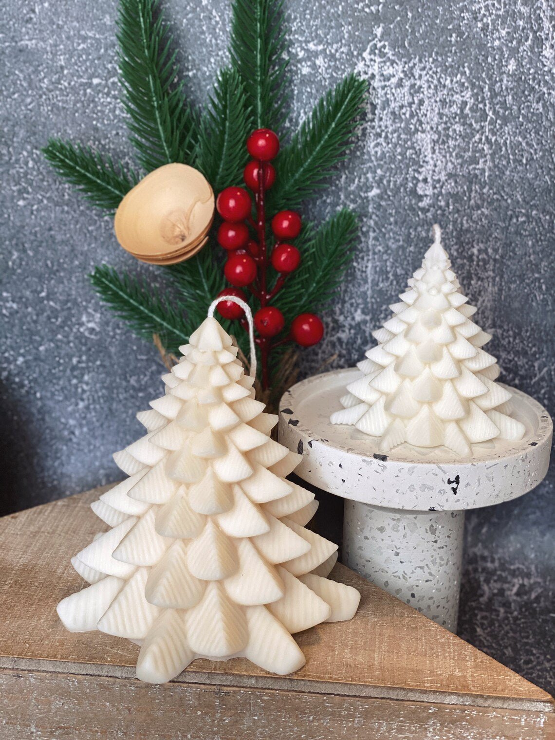 Christmas Tree Candles - Fir Trees Holiday Decor